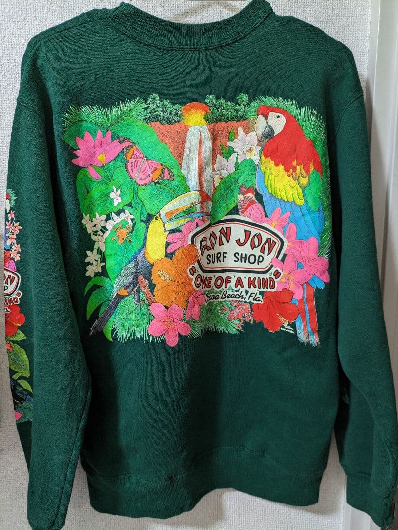 RON JON 花柄刺繍 90s ヴィンテージ　スウェットトレーナー