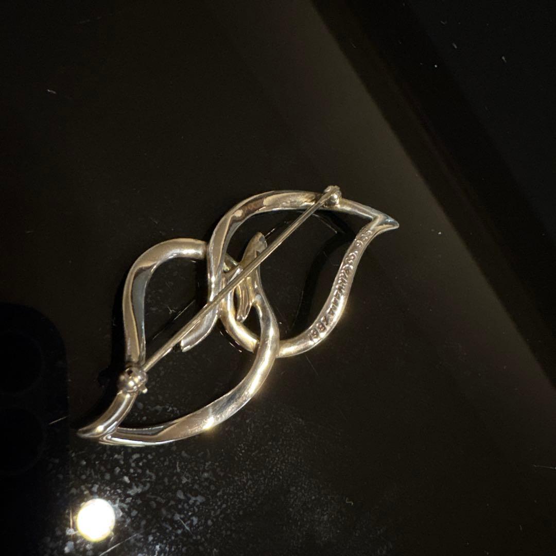 Tiffany broach ティファニーブローチ　ダブルリーフ