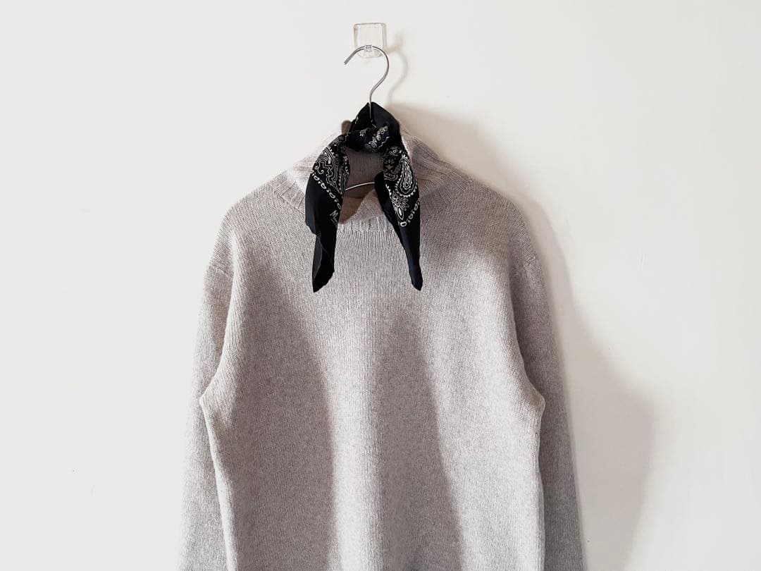 マーガレットハウエル 定番ウールカシミヤ タートルネックニット エクリュ 美品