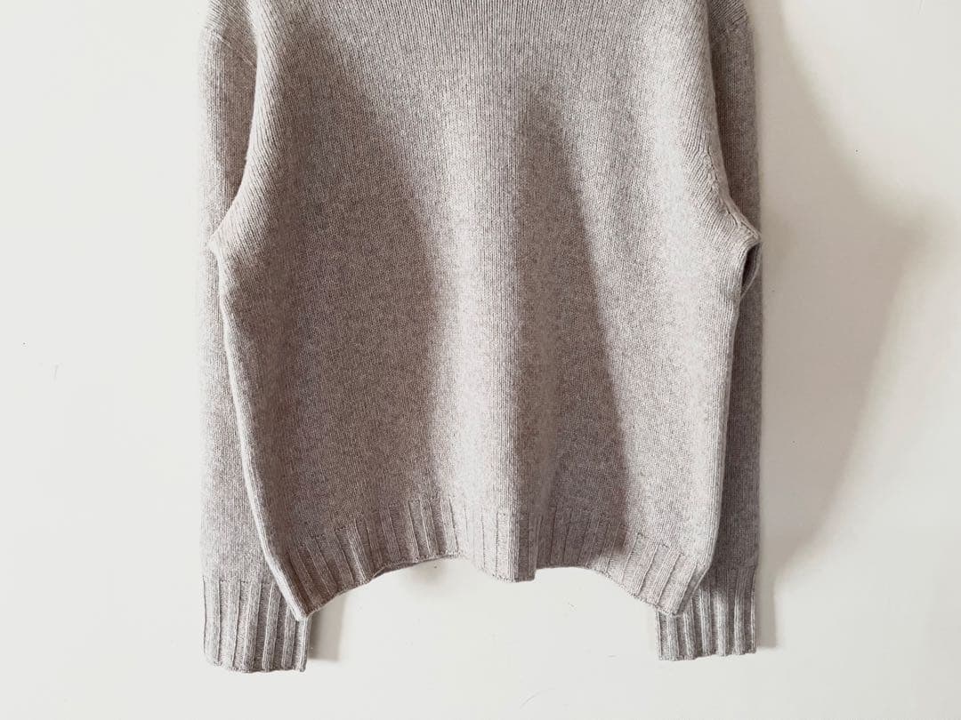 マーガレットハウエル 定番ウールカシミヤ タートルネックニット エクリュ 美品