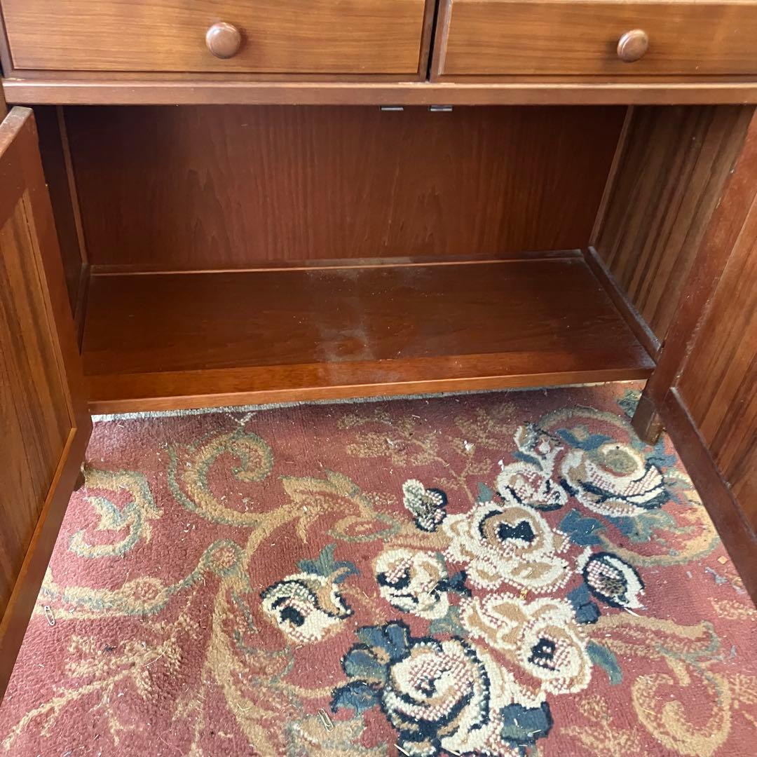 昭和レトロ カリモク 木製コールキャビネット 電話台 飾り棚 コンソールテーブル