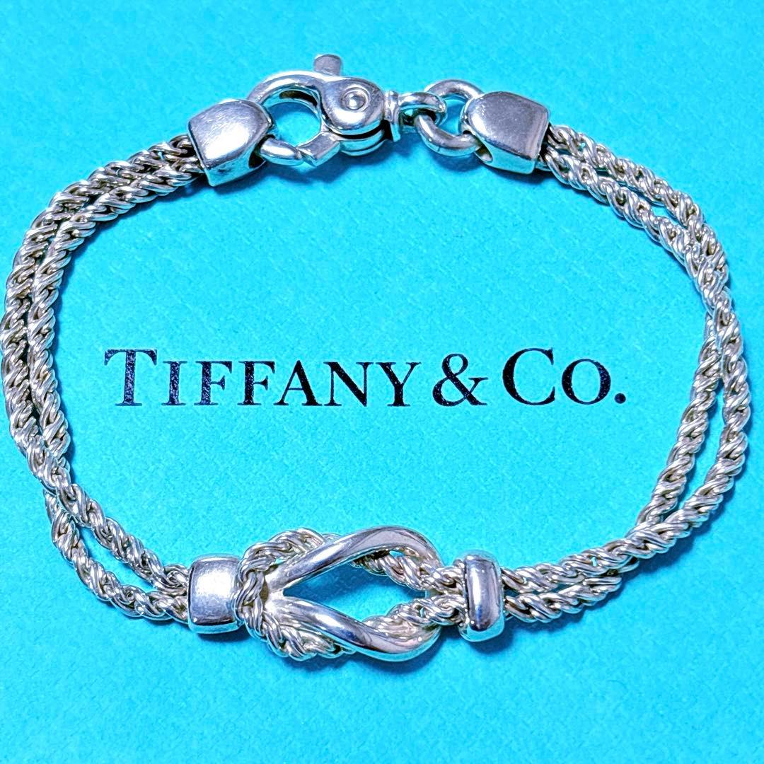 【美品】19cm ティファニー ダブルロープ ブレスレット シルバー925