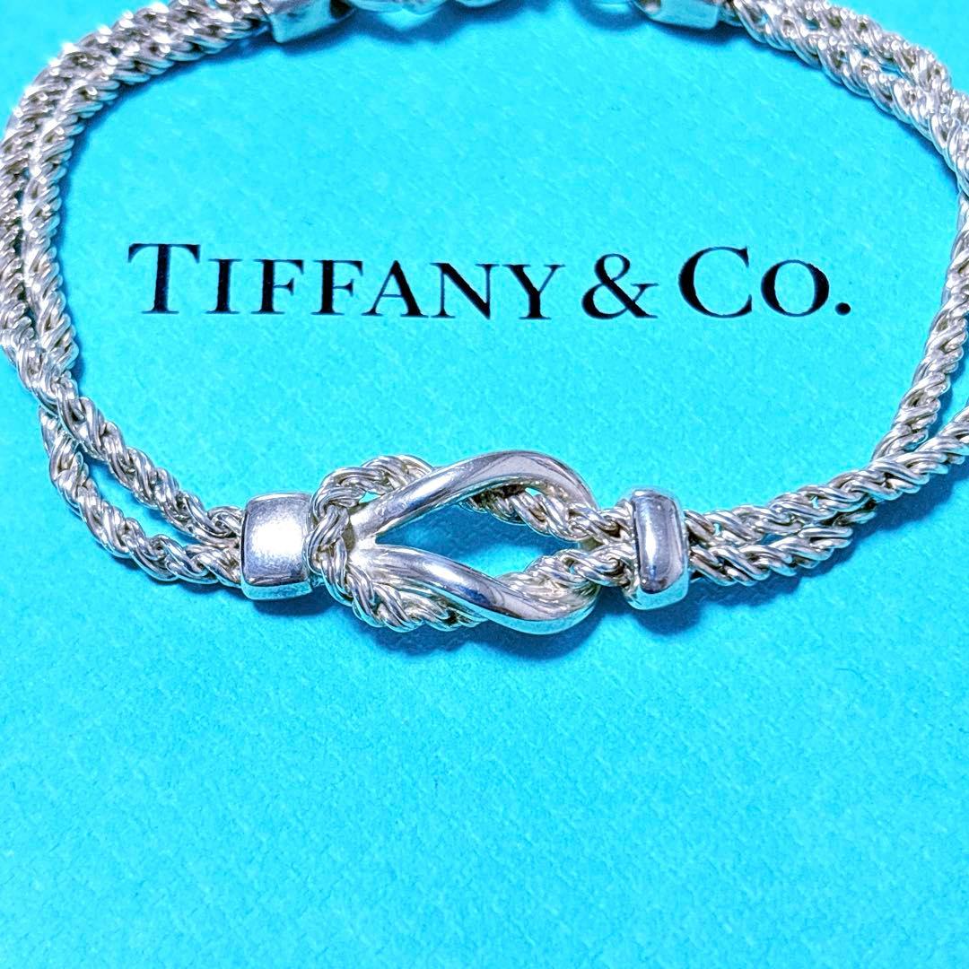 【美品】19cm ティファニー ダブルロープ ブレスレット シルバー925
