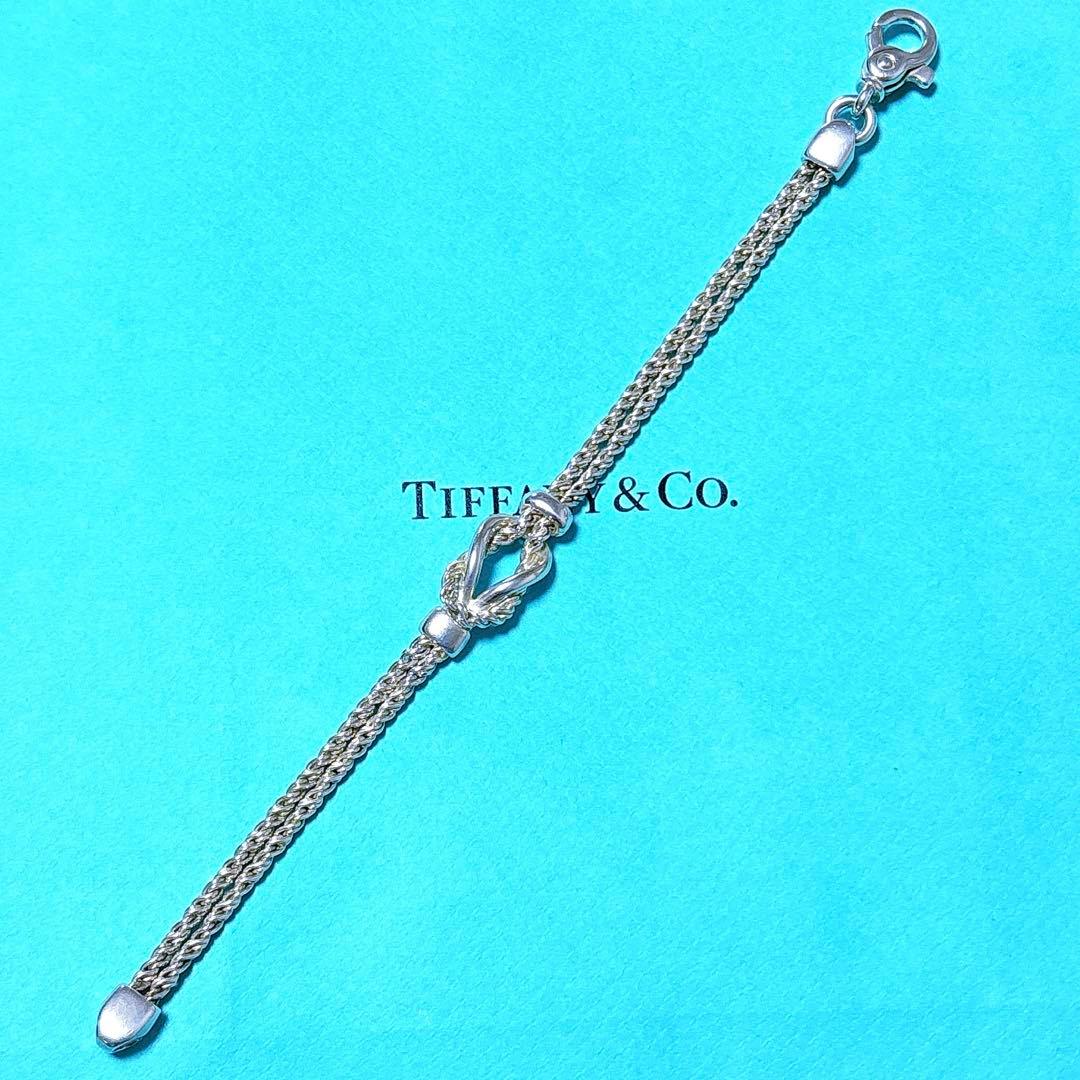 【美品】19cm ティファニー ダブルロープ ブレスレット シルバー925