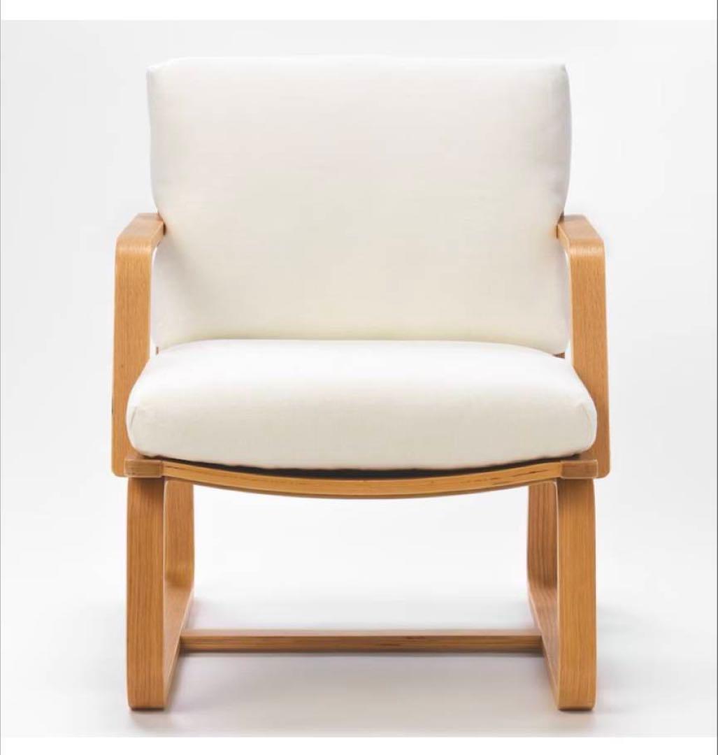 ■送料込■無印良品リビングでもダイニングでもつかえるソファチェア 椅子アーム