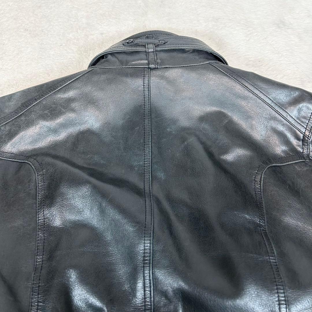 希少❗️TORNADO MART レザージャケット　牛革　ブラック　XL 完売品