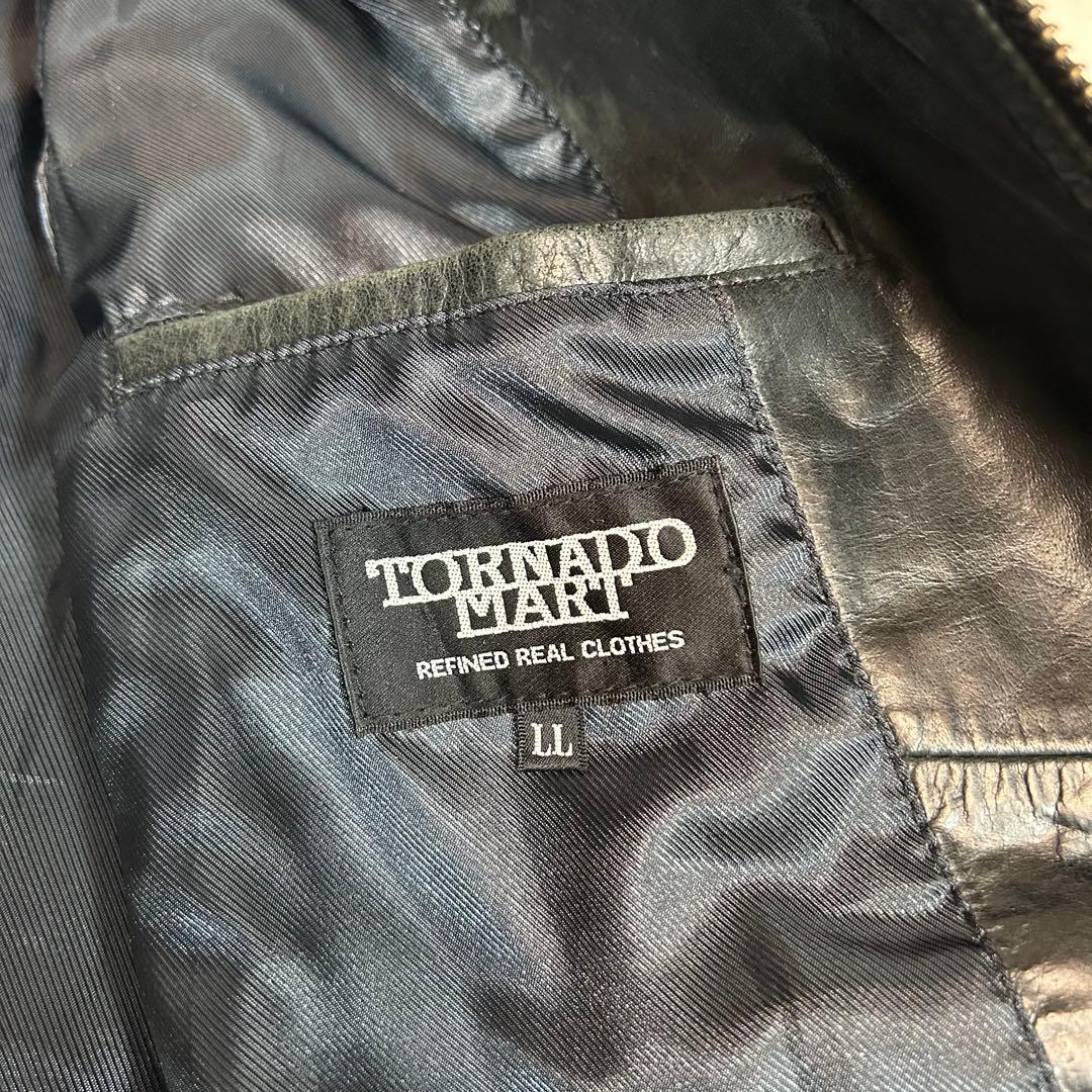希少❗️TORNADO MART レザージャケット　牛革　ブラック　XL 完売品