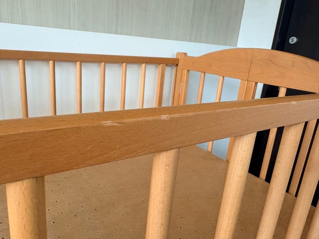 スリーピー木製ベビーベッド「ワンタッチハイベッドパル」