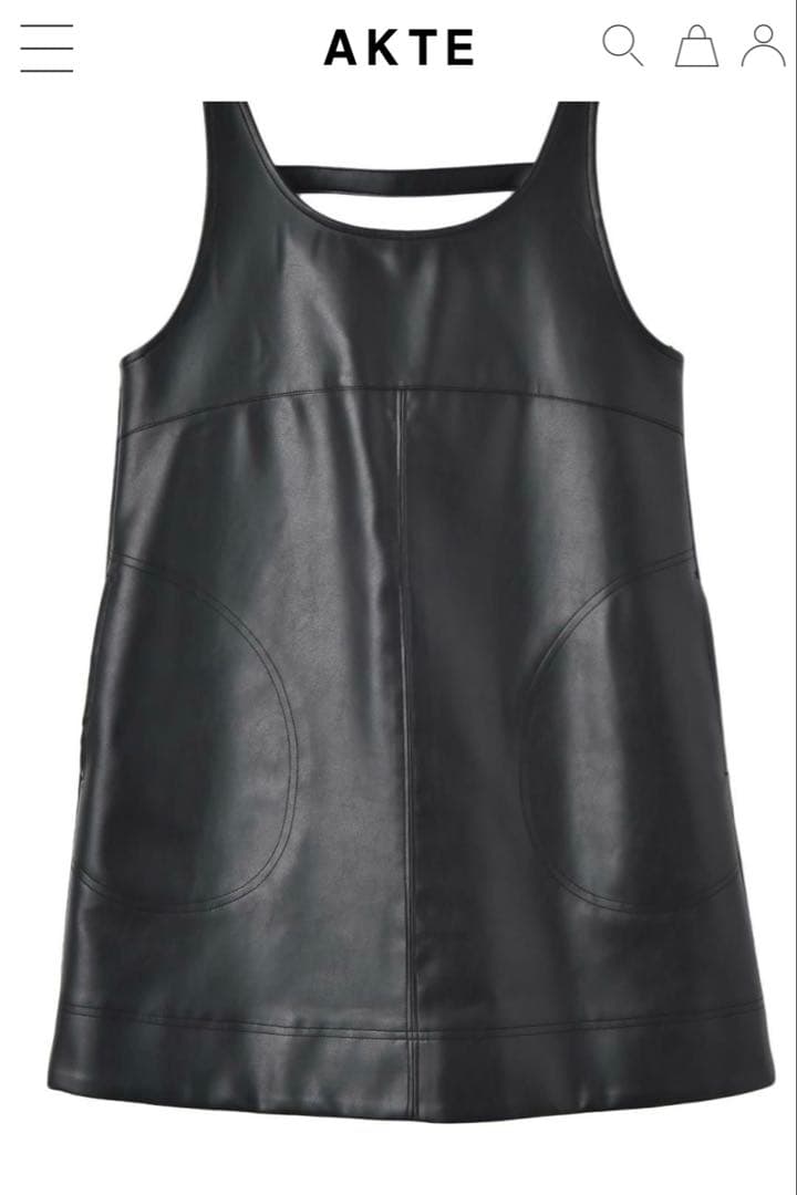 AKTE フェイクレザーミニワンピース