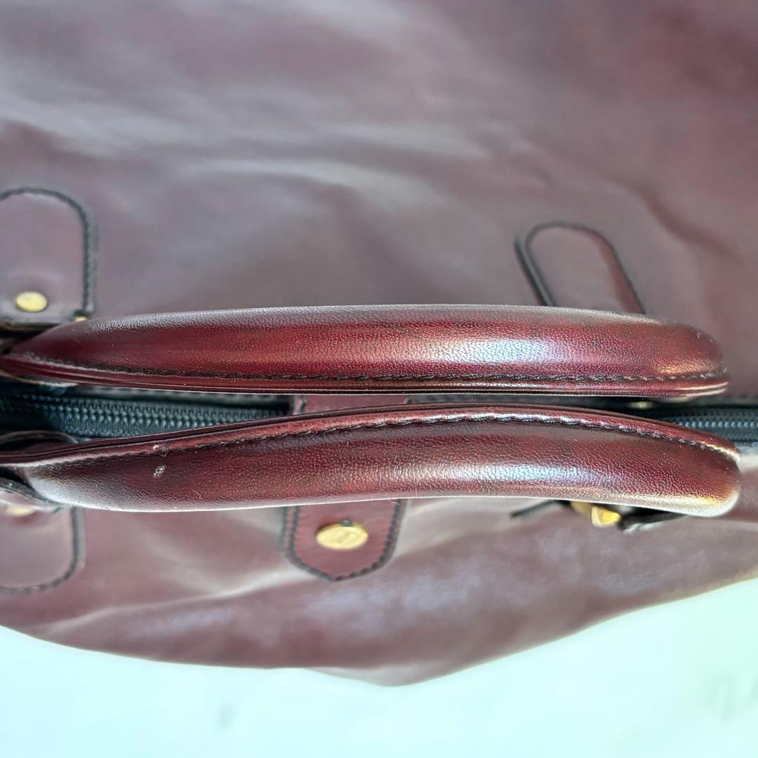 【ナツ】　ゴールドファイル レザーボストンバック