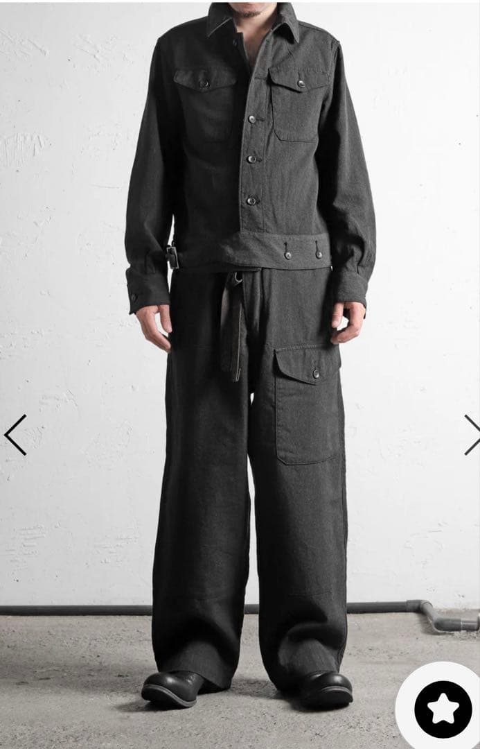 【サイズ7裾上済】sus-sous overall setups ブラウン