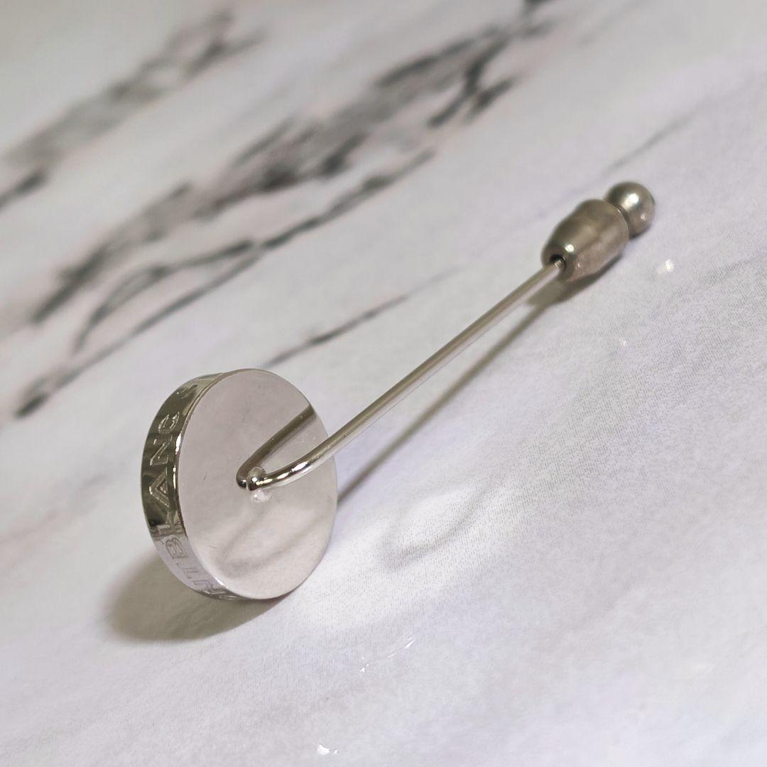 MONTBLANCモンブラン100周年記念ダイヤモンド入りラベルピンブローチ銀