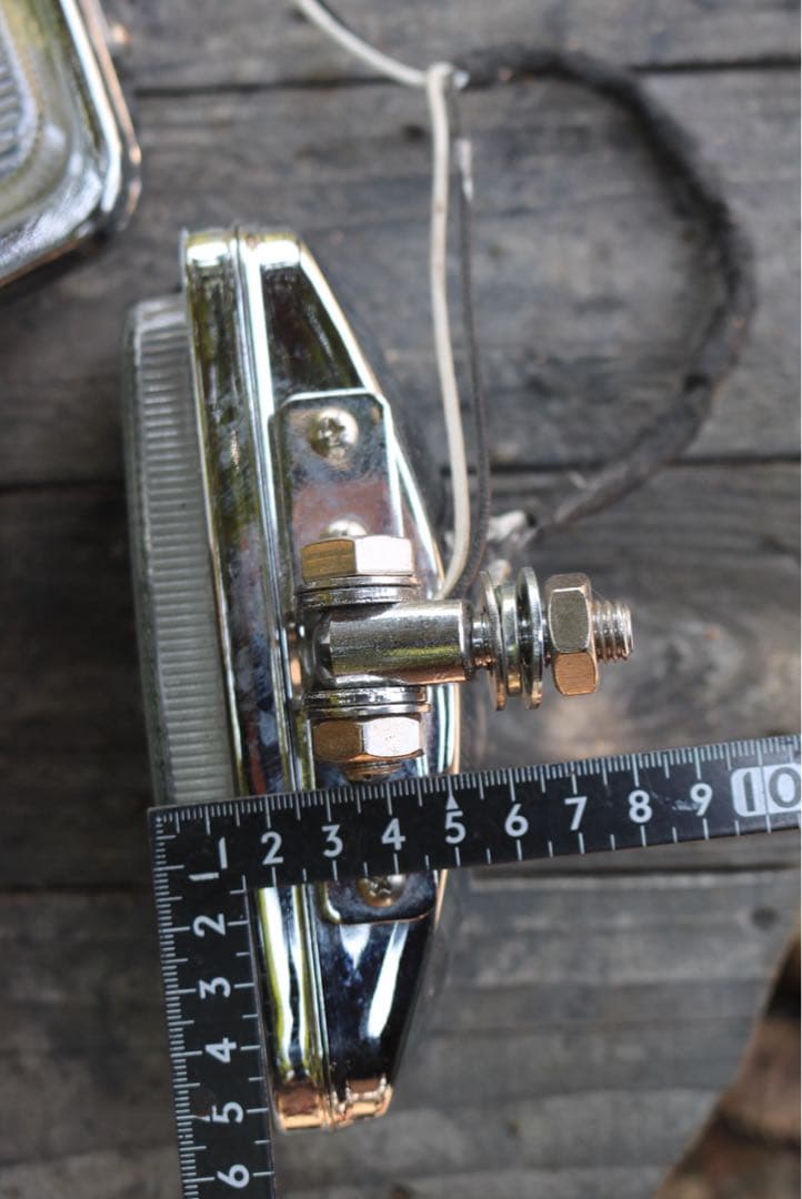 スクエア　ヘッドライト　2連　チョッパースタイル　カスタムバイク　単品でもOK