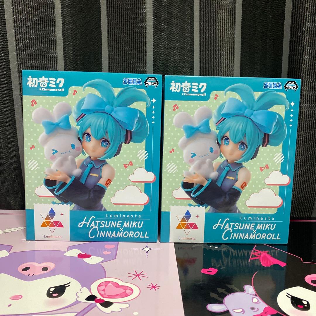 初音ミク　シナモロール　Luminasta ちょこのせ　フィギュア　セット