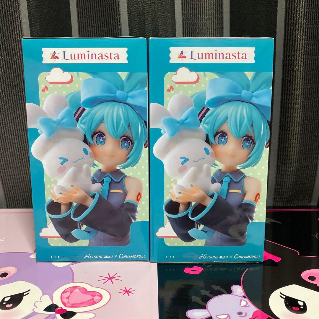 初音ミク　シナモロール　Luminasta ちょこのせ　フィギュア　セット