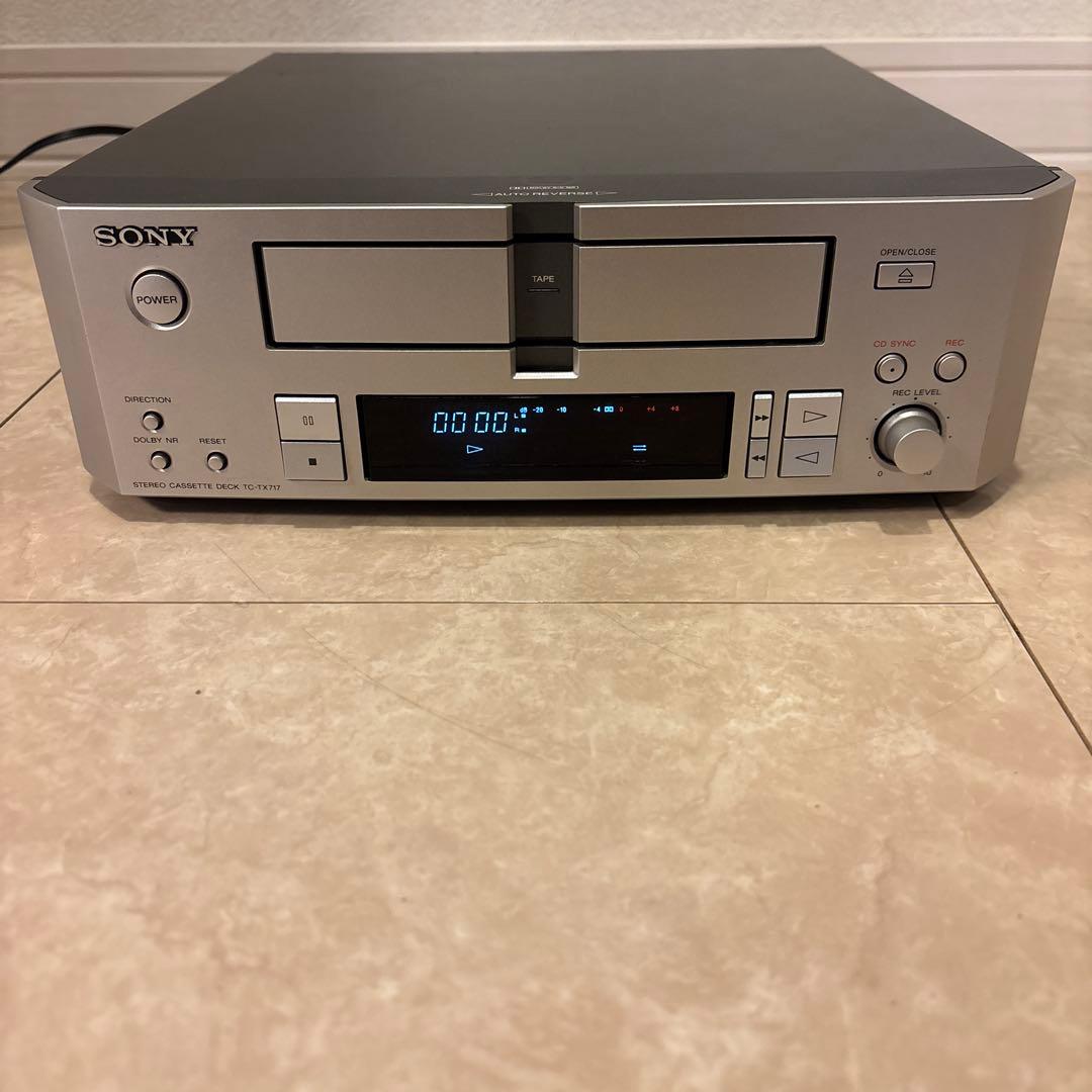 ★動作未確認★SONY TC-TX717オートリバースカセットデッキ