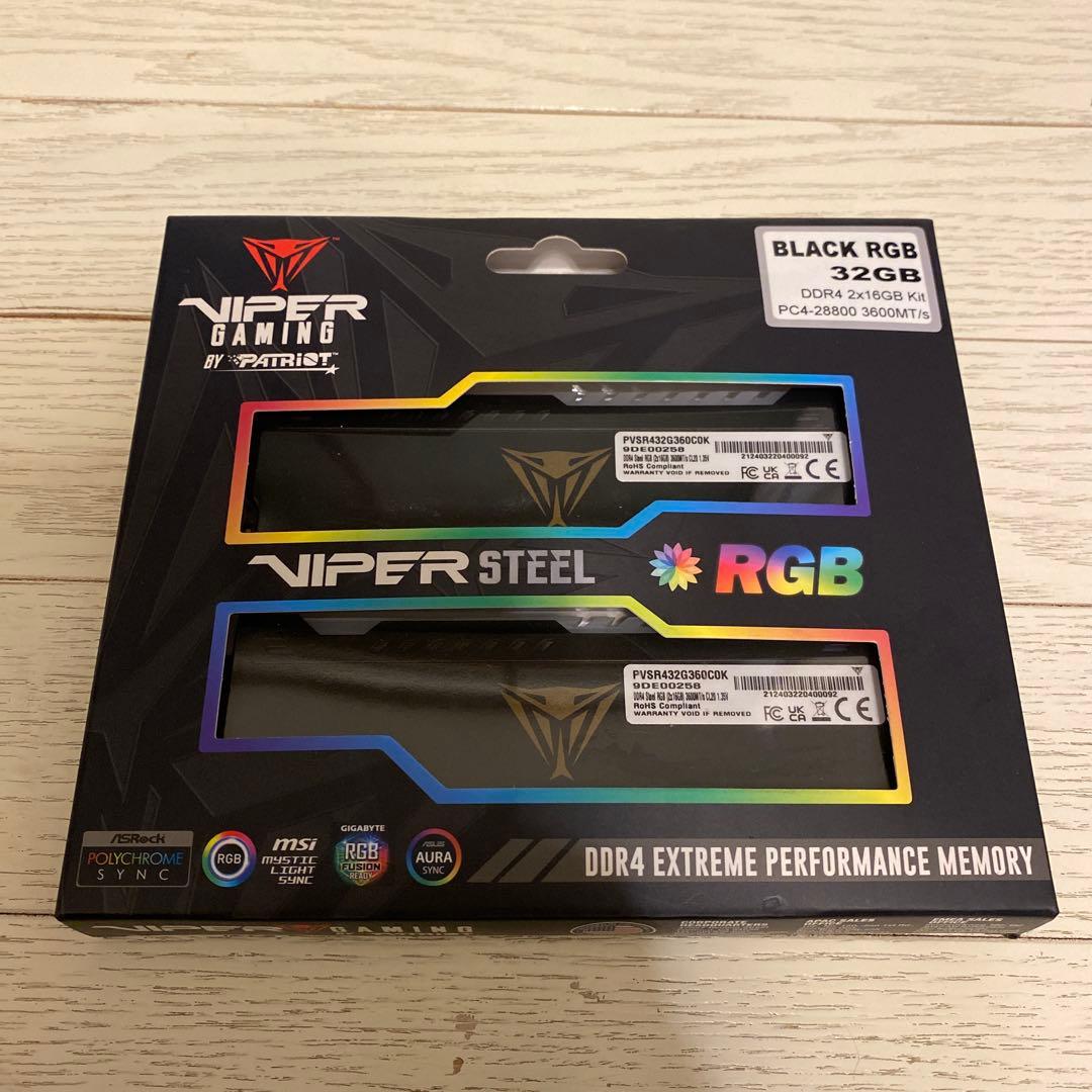 DDR4 32GB (16×2)Patriot Viper Steel