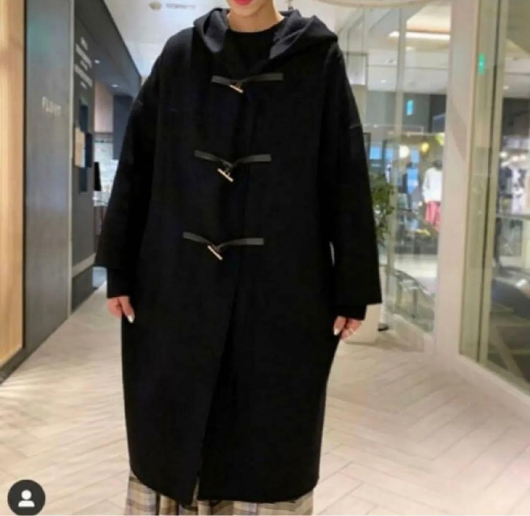 ebure ♡ウールリバーダッフルコートBLACK【完売品】※最終値下げ※