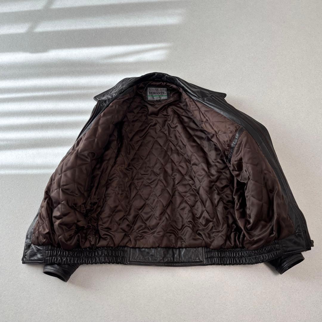 vintage leather jacket A-2 brown L 本革 短丈