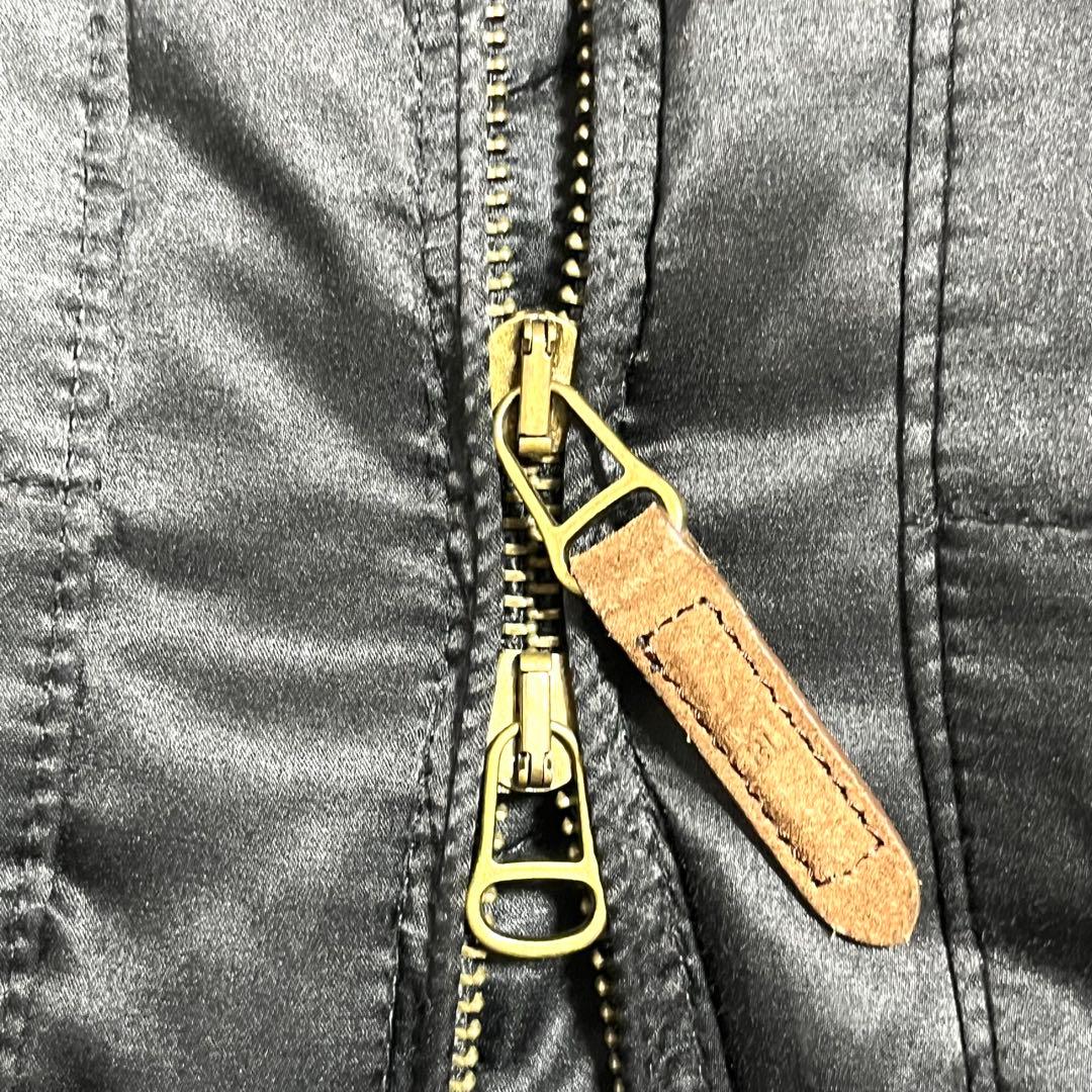 ✨大人気✨ラルフローレン ダウンベスト シルク リアルレザー リアルファー M