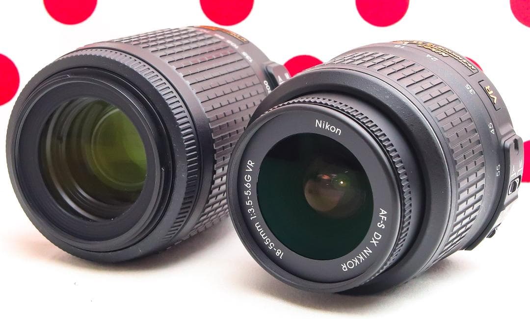 Nikon D5100❤スマホに転送できる！❤自撮り＆動画撮影可❤ダブルレンズ