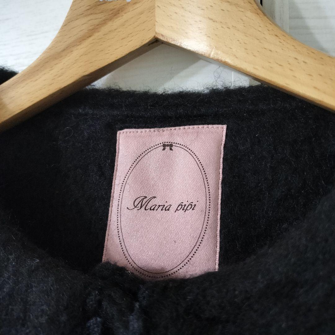 ■Maria pipi パールカラーシャギーショートコート ブラック マリアピピ