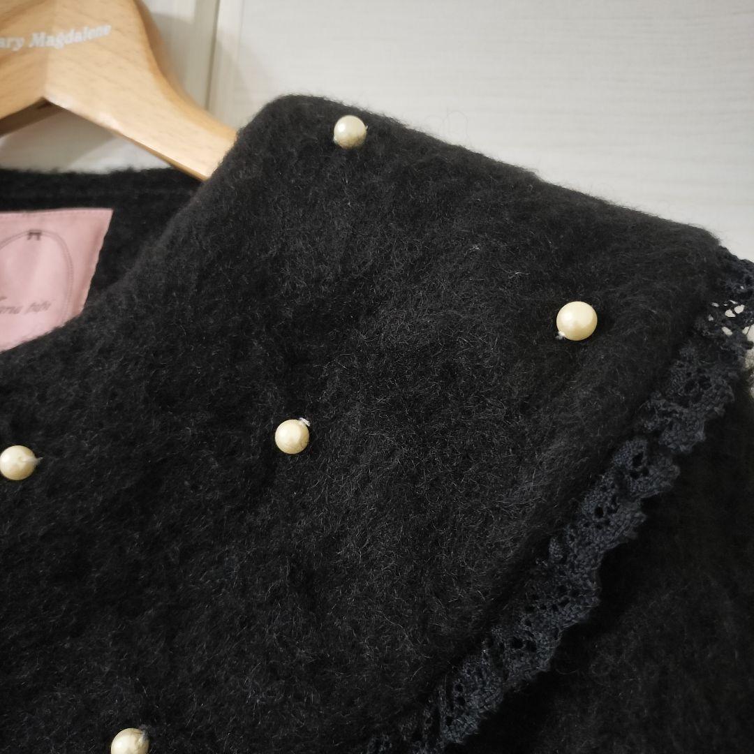 ■Maria pipi パールカラーシャギーショートコート ブラック マリアピピ