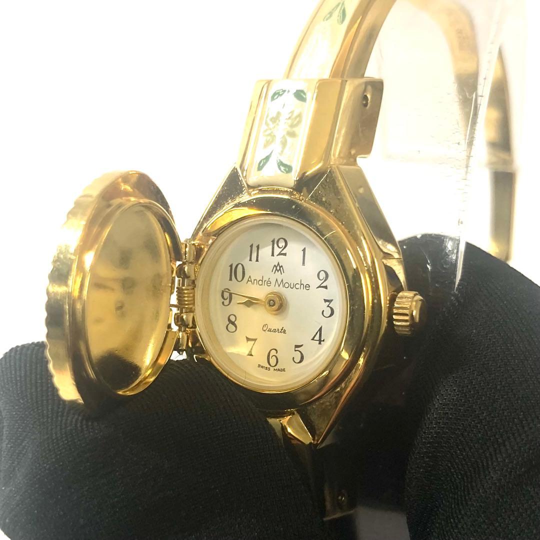 【美品】Andre mouche フラワー バングルウォッチ⭐︎