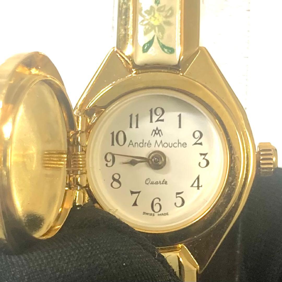 【美品】Andre mouche フラワー バングルウォッチ⭐︎