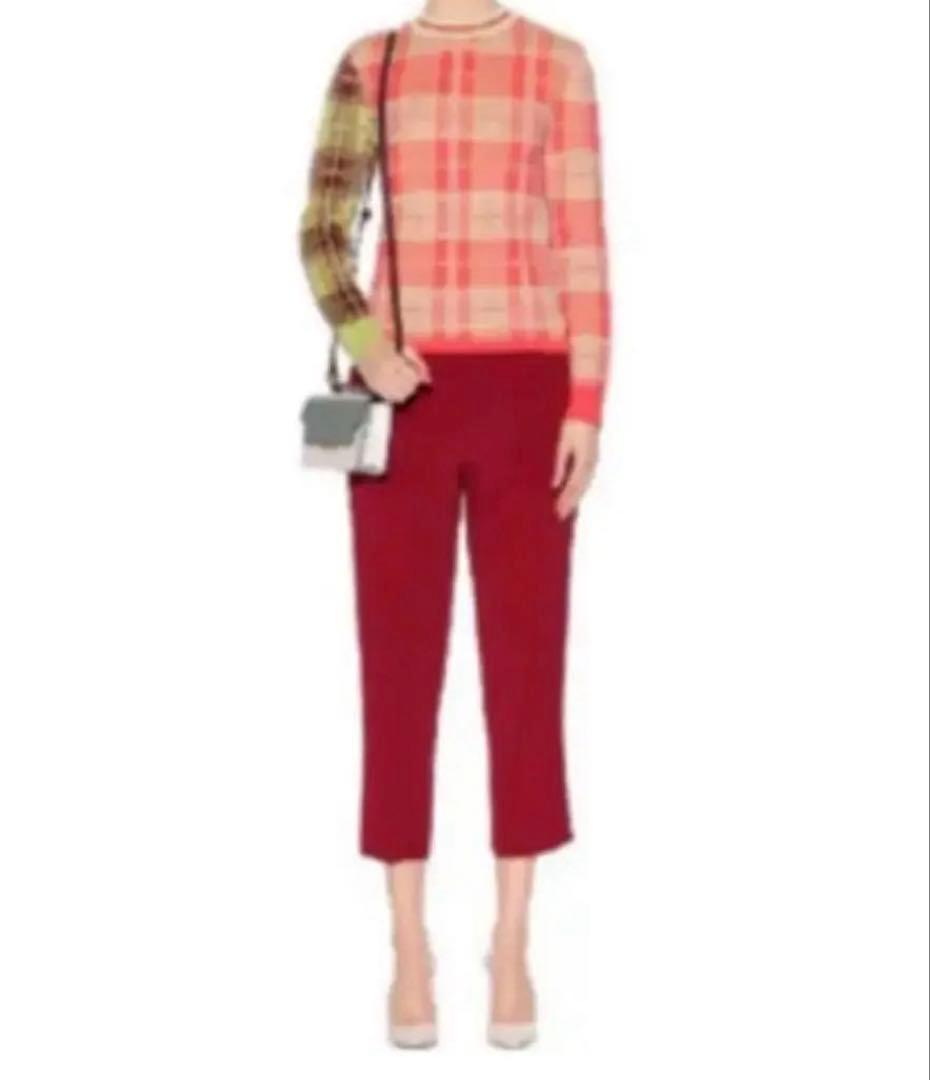 専用さま…美品マルニ　ニット　セーター　クルーネック　コットンリブ編み　チェック