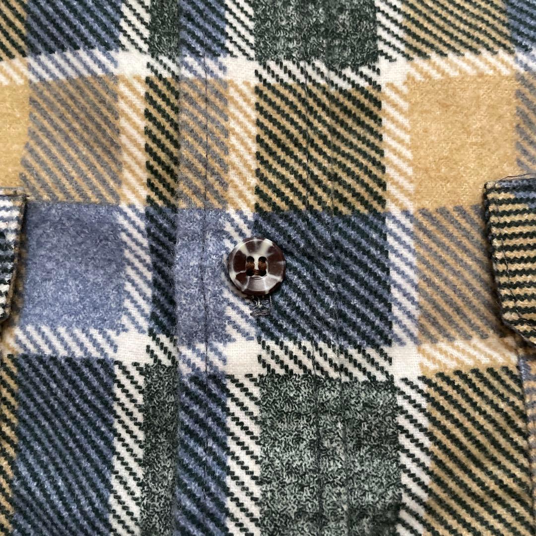 70s sears PERMA-PREST プリントネルシャツ