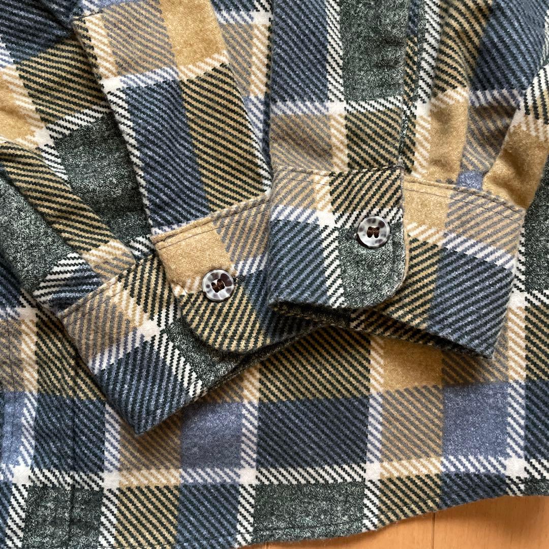 70s sears PERMA-PREST プリントネルシャツ