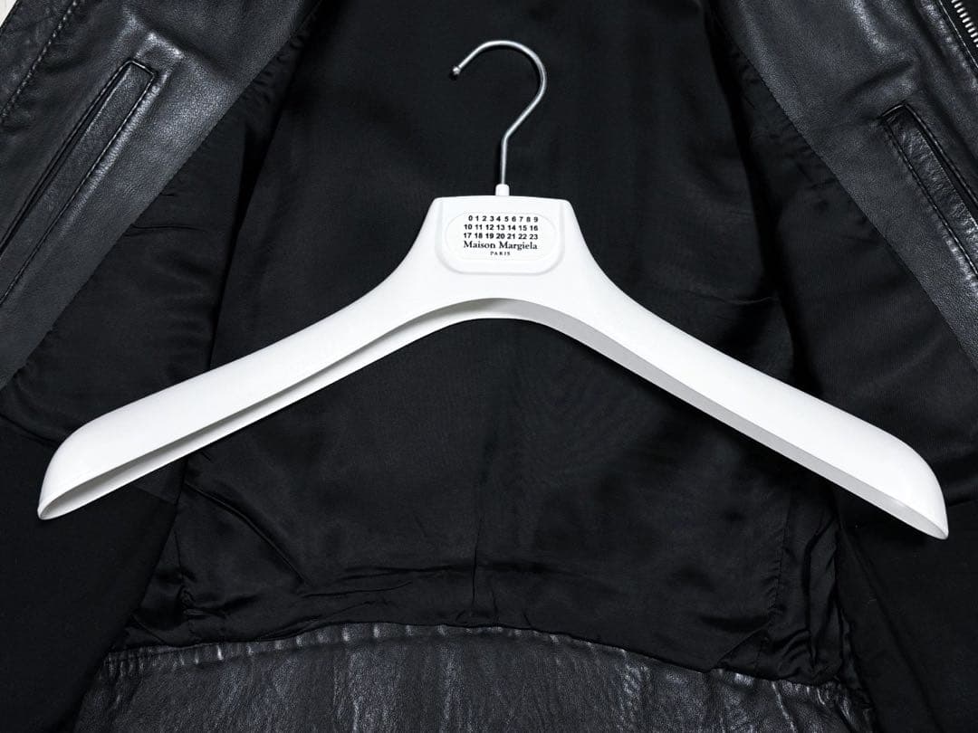 16ss 44 マルジェラ 5ZIP 八の字 カーフ ライダースジャケット 44