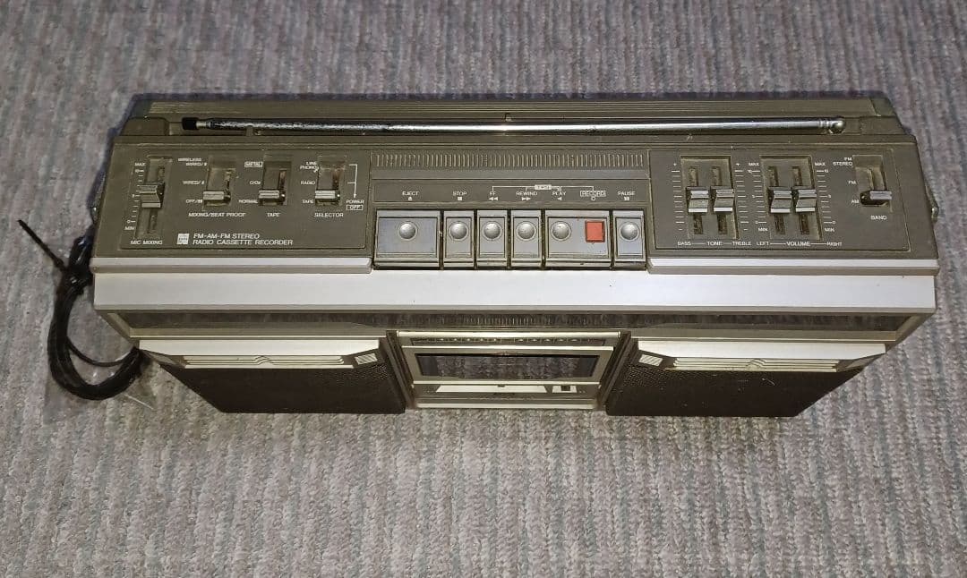 ⚫昭和　National　ナショナル　 カセット　ラジカセ