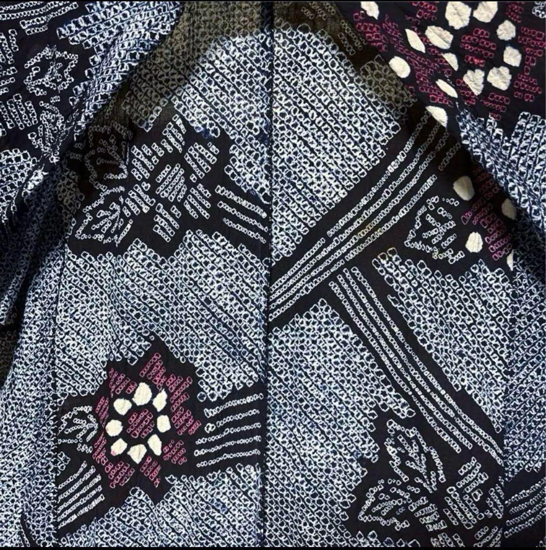 有松鳴海絞りフルセット5点 高級浴衣+半幅帯+帯締め+帯揚げ+帯留め