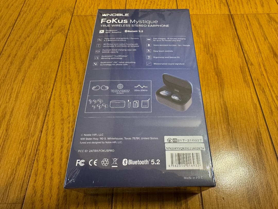 新品未開封Noble Audio FoKus Mystiqueワイヤレスイヤホン