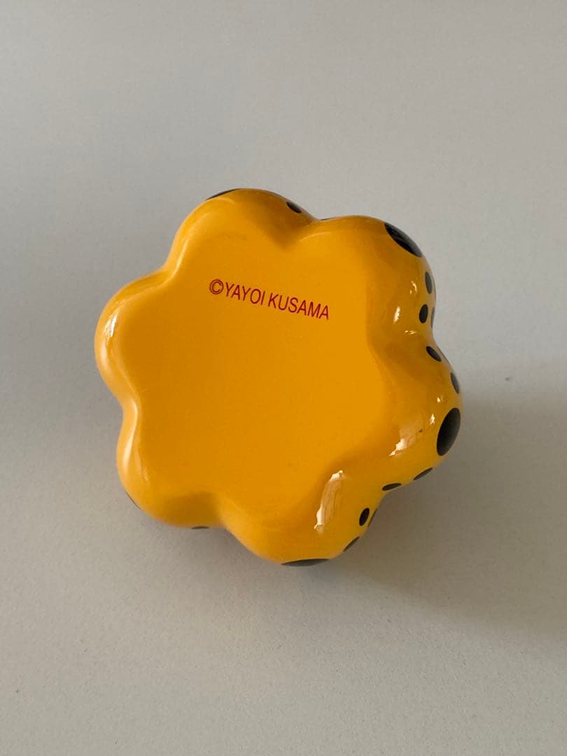 【美品】草間彌生 『yellow pumpkin』ぺーパーウェイト オブジェ