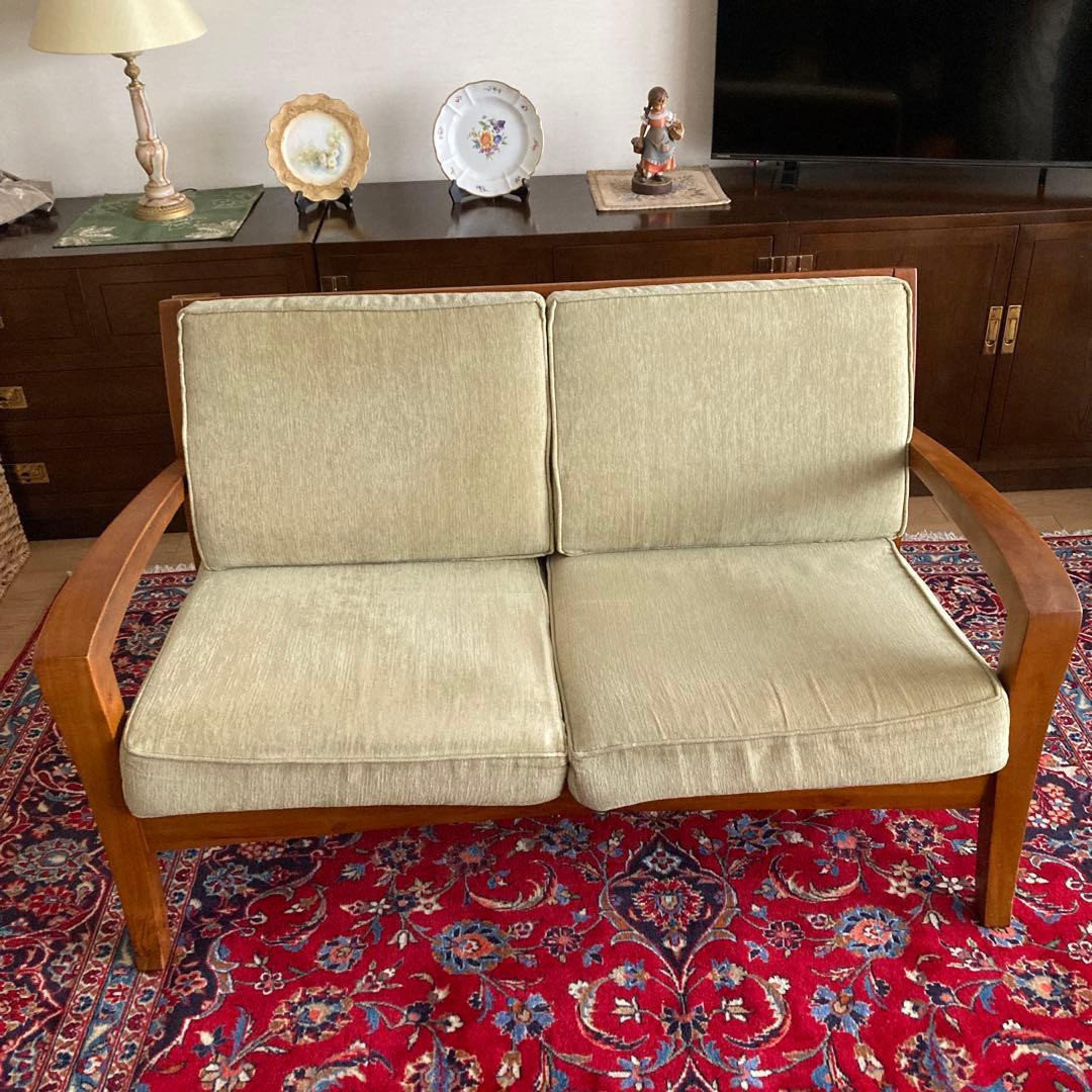 購入者様決まってます！KONISKA チーク無垢材 未使用替えカバー付き