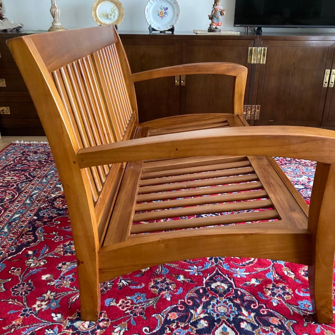 購入者様決まってます！KONISKA チーク無垢材 未使用替えカバー付き