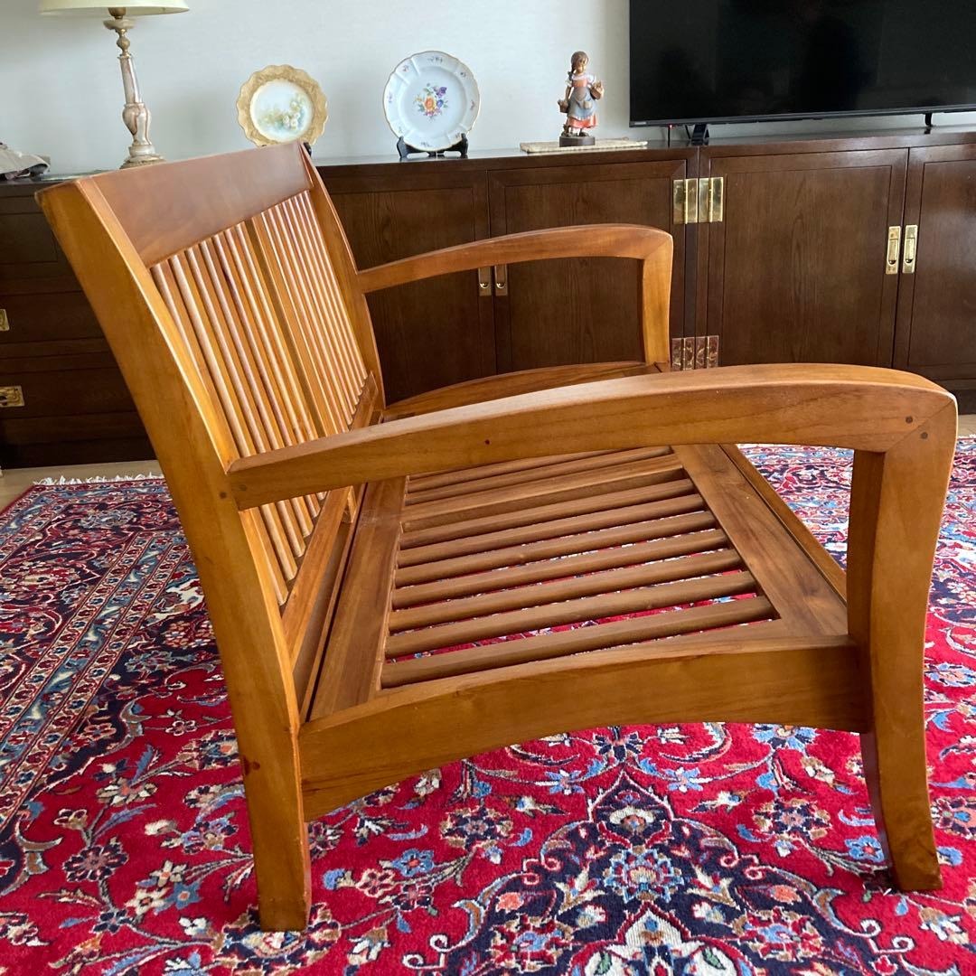 購入者様決まってます！KONISKA チーク無垢材 未使用替えカバー付き