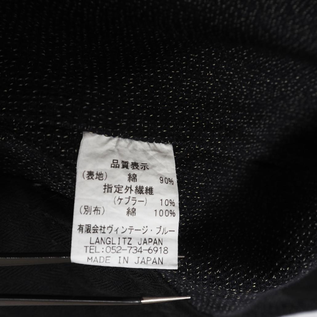 Langlitz Leathers ケブラーライディング ジャケット 黒S 短丈