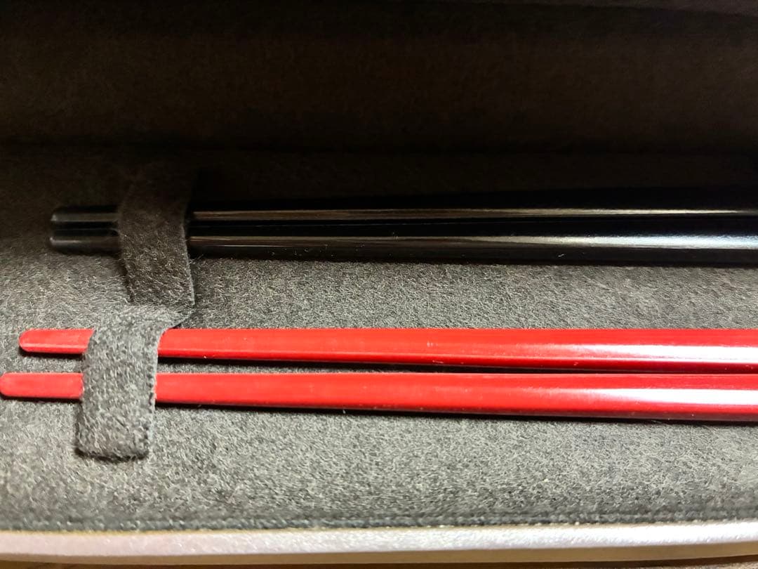 Christofle クリストフル 箸 ペアセット 赤黒