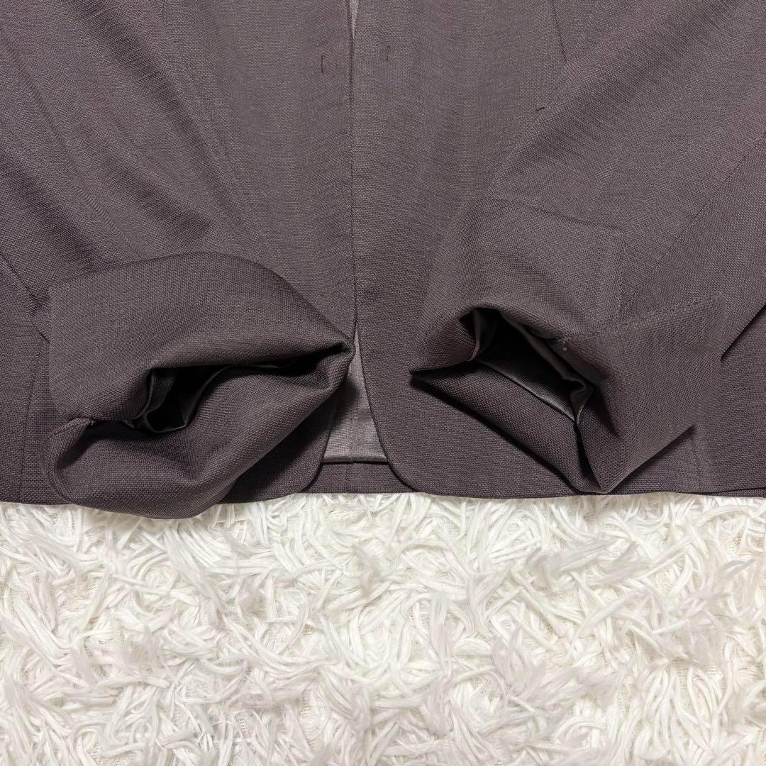 ✨極美品 13/大きいサイズ✨リフレクト パンツスーツ ノーカラー ストレッチ性