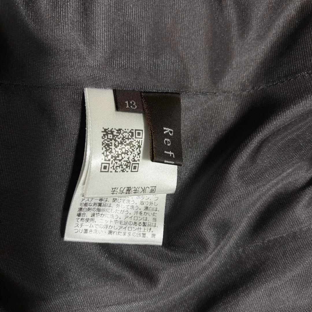 ✨極美品 13/大きいサイズ✨リフレクト パンツスーツ ノーカラー ストレッチ性