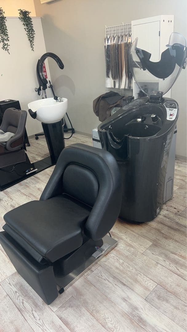 オートシャンプー　AQUA FORTE PLUS シャンプーチェア ブラック
