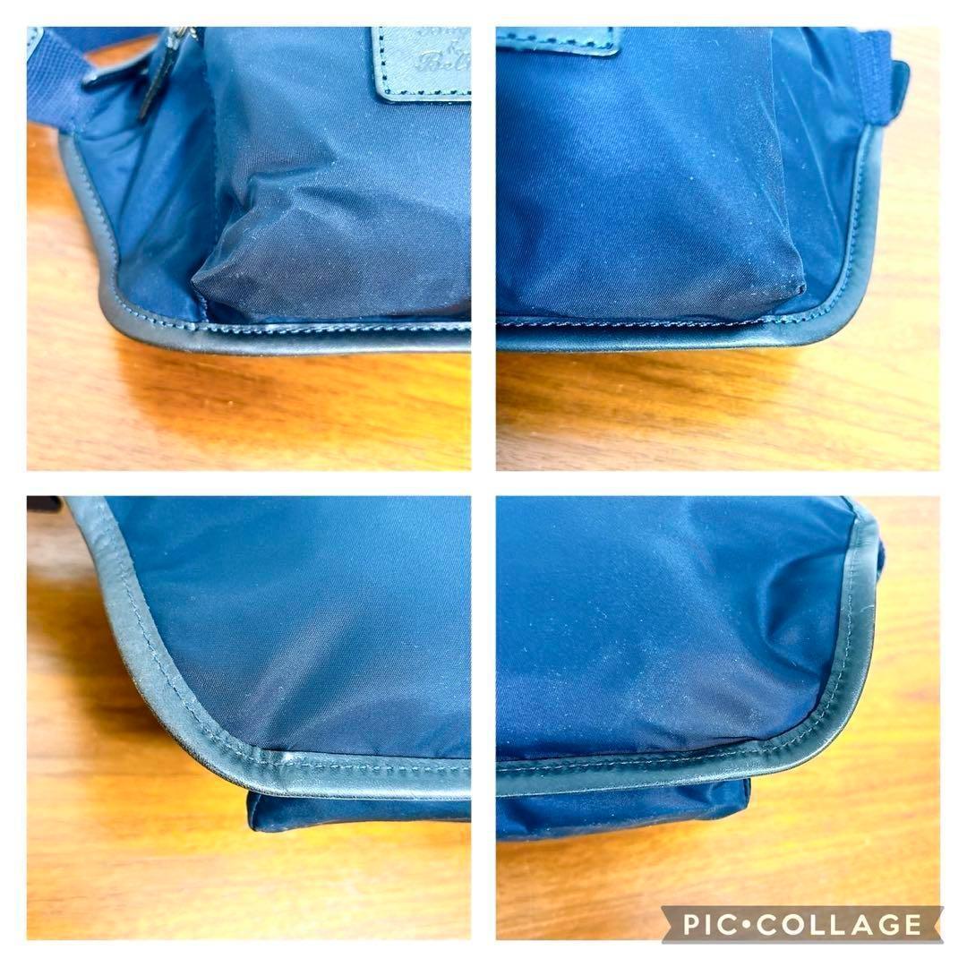 美品 Felisi フェリージ 799/10 ボディバッグ ネイビー イタリア製