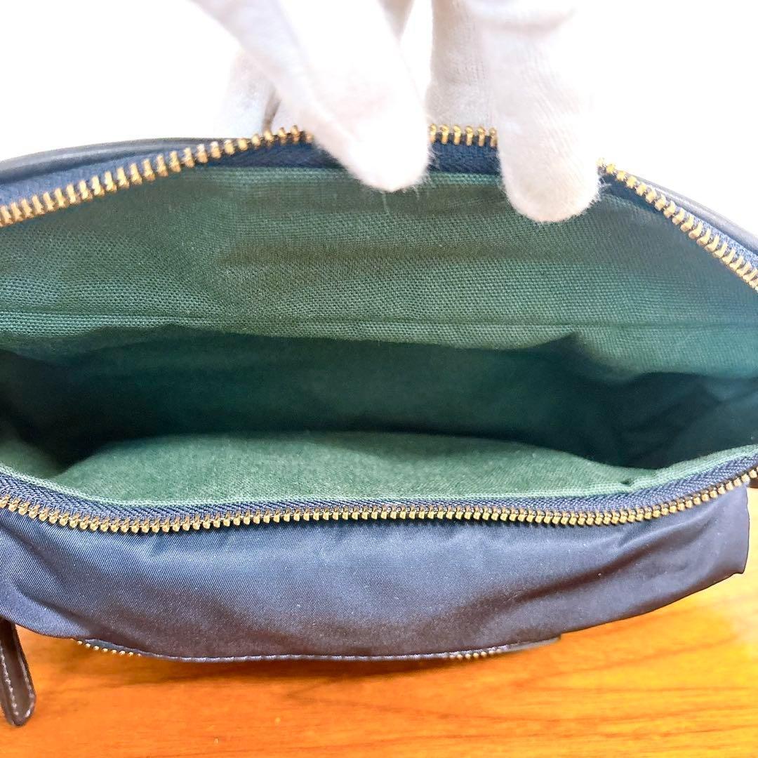 美品 Felisi フェリージ 799/10 ボディバッグ ネイビー イタリア製