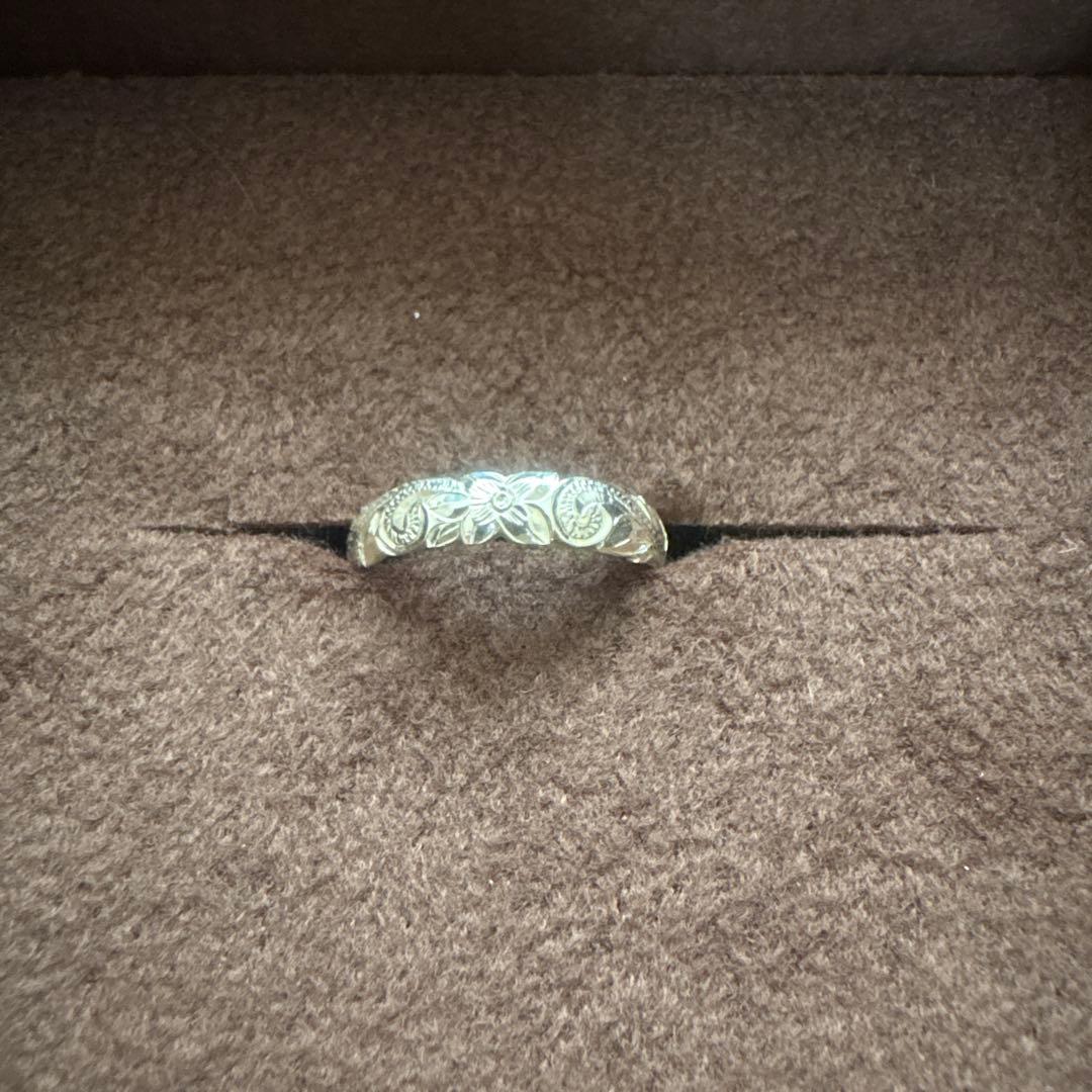 Maxi シルバー 花柄リング