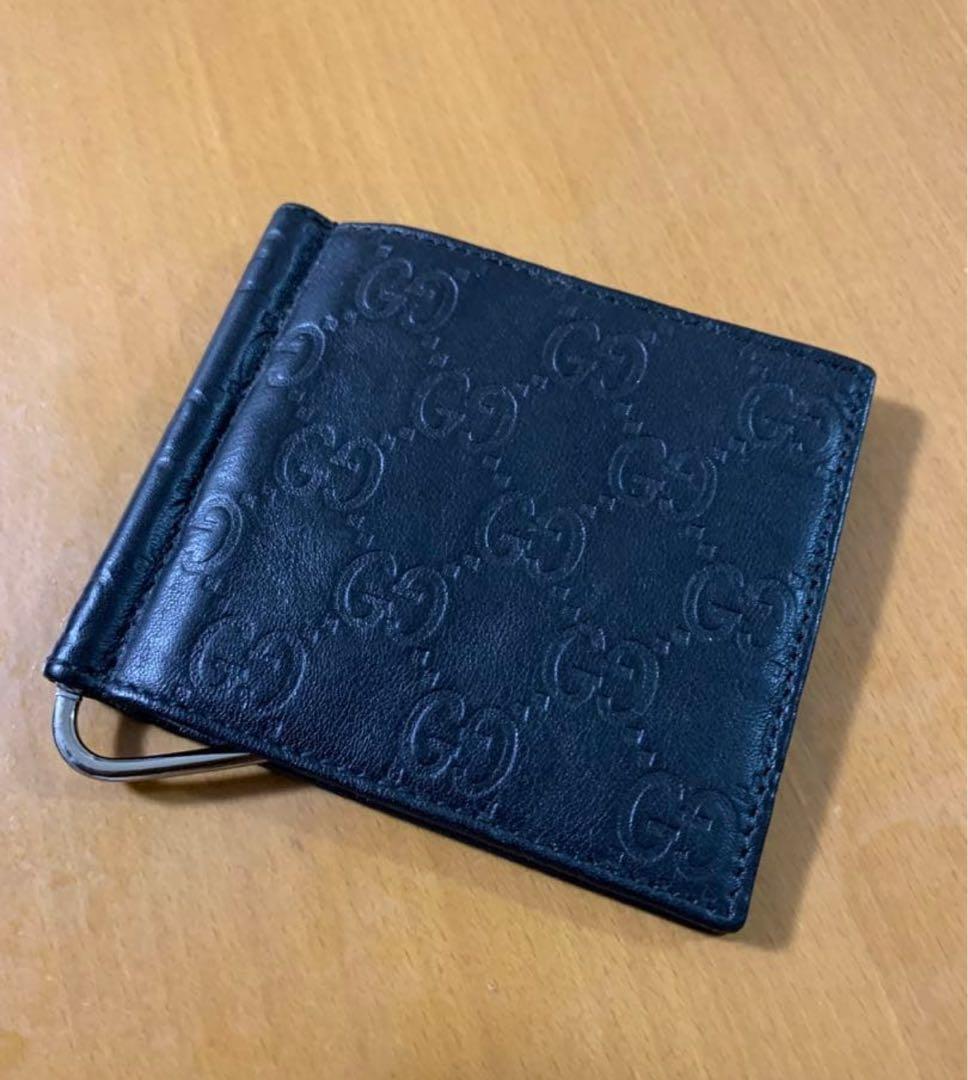 y*様 グッチ マネークリップ GG 二つ折り ブラック