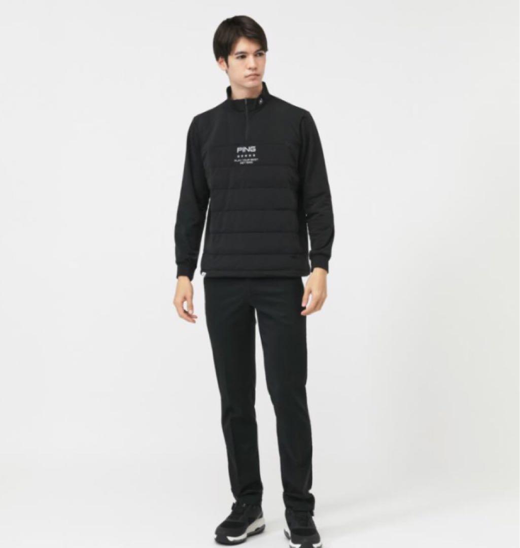 【新品】PING ハーフジップシャツ　ゴルフウェア　ブラック　LLサイズ